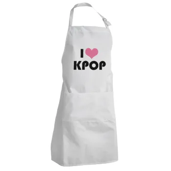 I Love KPOP, Adult Chef Apron (with sliders and 2 pockets)