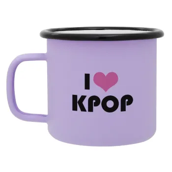 I Love KPOP, Κούπα Μεταλλική εμαγιέ ΜΑΤ Light Pastel Purple 360ml
