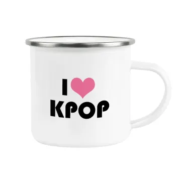 I Love KPOP, Κούπα Μεταλλική εμαγιέ λευκη 360ml