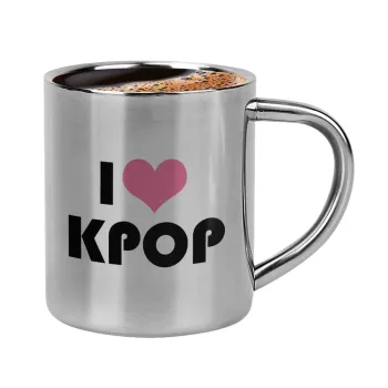 I Love KPOP, Double-wall metal cup for espresso (220ml)
