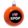 Orange Christmas tree ornament bauble 8cm