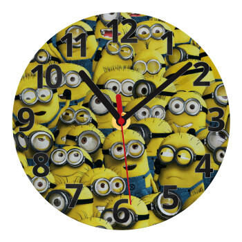All the minions, Ρολόι τοίχου γυάλινο (20cm)