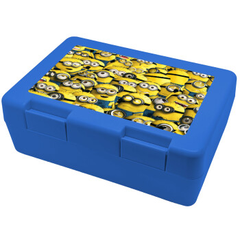 All the minions, Children's cookie container BLUE 185x128x65mm (BPA free plastic)