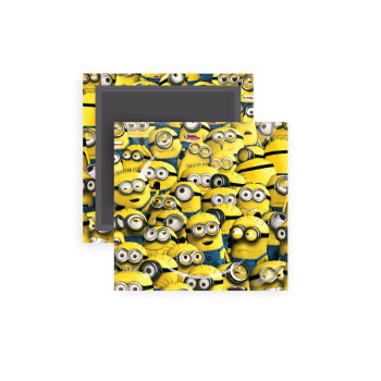 All the minions, Μαγνητάκι ψυγείου τετράγωνο διάστασης 5x5cm