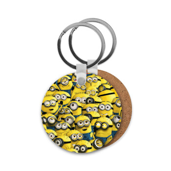 All the minions, Μπρελόκ Ξύλινο στρογγυλό MDF Φ5cm
