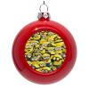 Red Christmas tree ornament bauble 8cm