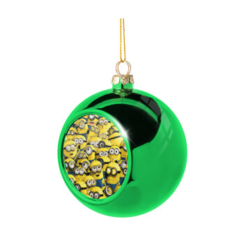 All the minions, Χριστουγεννιάτικη μπάλα δένδρου Πράσινη 8cm