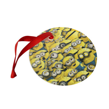 All the minions, Στολίδι Χριστουγεννιάτικο στολίδι γυάλινο 9cm