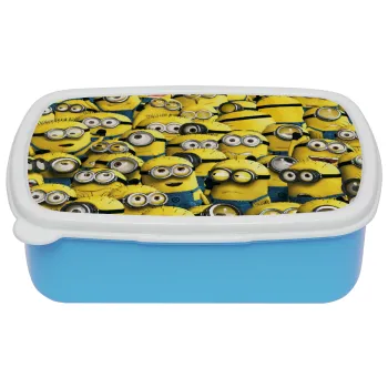 All the minions, ΜΠΛΕ παιδικό δοχείο φαγητού (lunchbox) πλαστικό (BPA-FREE) Lunch Βox M18 x Π13 x Υ6cm