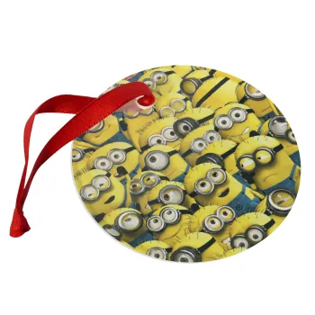 All the minions, Στολίδι Χριστουγεννιάτικο στολίδι γυάλινο 9cm