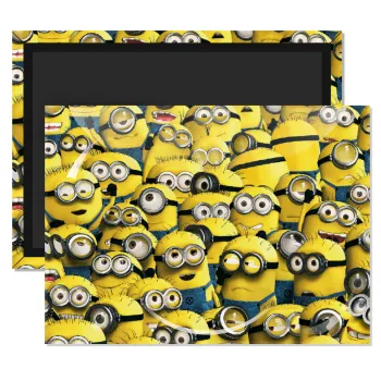 All the minions, Ορθογώνιο μαγνητάκι ψυγείου διάστασης 9x6cm