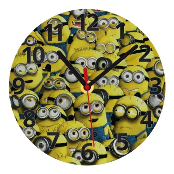 All the minions, Ρολόι τοίχου γυάλινο (20cm)