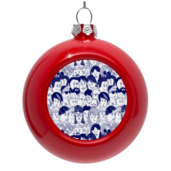 Άνθρωποι, Red Christmas tree ornament bauble 8cm