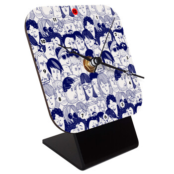 Άνθρωποι, Επιτραπέζιο ρολόι ξύλινο με δείκτες (10cm)