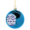 Blue Christmas tree ball ornament 8cm