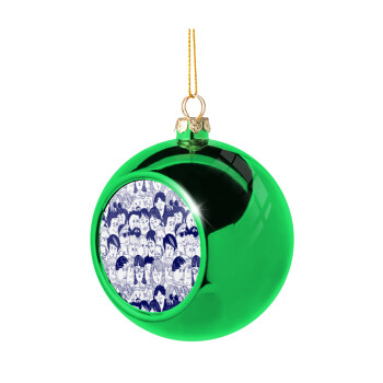 Άνθρωποι, Χριστουγεννιάτικη μπάλα δένδρου Πράσινη 8cm