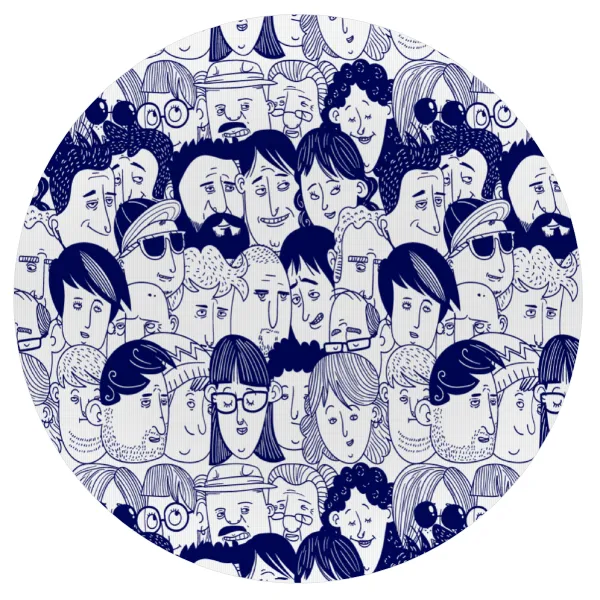 Άνθρωποι — Mousepad Στρογγυλό 20cm