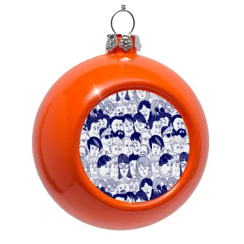 Άνθρωποι, Orange Christmas tree ornament bauble 8cm