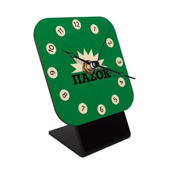 ΠΑΣΟΚ green, Επιτραπέζιο ρολόι σε φυσικό ξύλο (10cm)