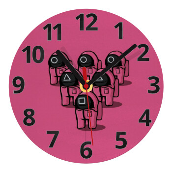 The squid game among us, Ρολόι τοίχου γυάλινο (20cm)