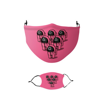 The squid game among us, Μάσκα υφασμάτινη παιδική πολλαπλών στρώσεων με υποδοχή φίλτρου