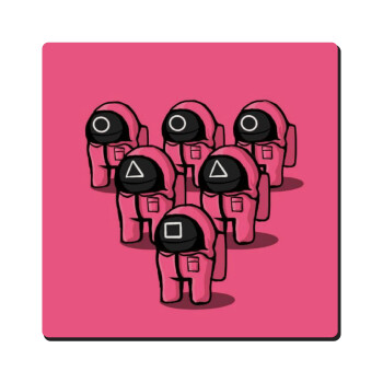 The squid game among us, Τετράγωνο μαγνητάκι ξύλινο 6x6cm