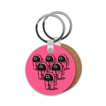 The squid game among us, Μπρελόκ Ξύλινο στρογγυλό MDF Φ5cm