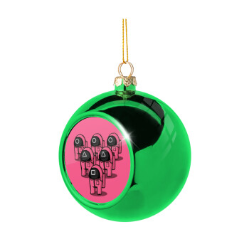 The squid game among us, Στολίδι Χριστουγεννιάτικη μπάλα δένδρου Πράσινη 8cm