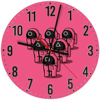 The squid game among us, Ρολόι τοίχου ξύλινο (30cm)