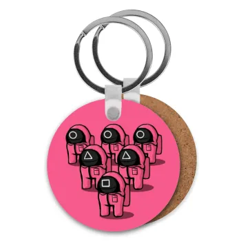 The squid game among us, Μπρελόκ Ξύλινο στρογγυλό MDF Φ5cm