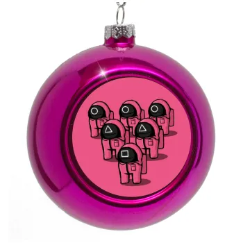 The squid game among us, Purple Christmas tree ornament bauble 8cm