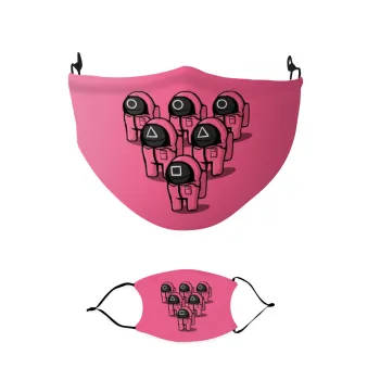 The squid game among us, Μάσκα υφασμάτινη παιδική πολλαπλών στρώσεων με υποδοχή φίλτρου