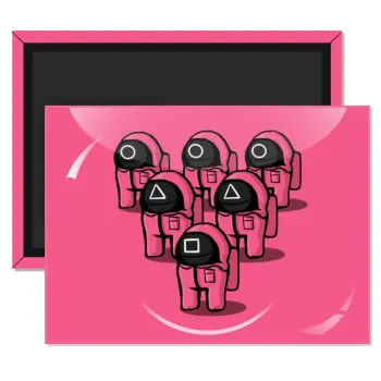 The squid game among us, Ορθογώνιο μαγνητάκι ψυγείου διάστασης 9x6cm