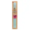 Easter Set, wooden keychain & aromatic flat Easter candle (30cm) (TURQUOISE)