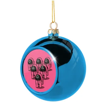 The squid game among us, Blue Christmas tree ball ornament 8cm