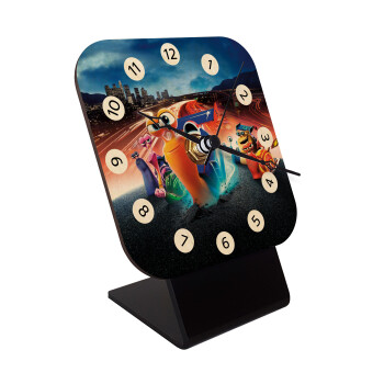 Turbo, Quartz Table clock in natural wood (10cm)