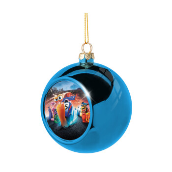 Turbo, Blue Christmas tree ball ornament 8cm