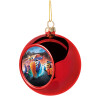 Turbo, Χριστουγεννιάτικη μπάλα δένδρου Κόκκινη 8cm