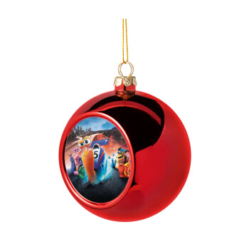 Turbo, Χριστουγεννιάτικη μπάλα δένδρου Κόκκινη 8cm