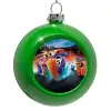 Green Christmas tree ornament bauble 8cm