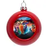 Red Christmas tree ornament bauble 8cm
