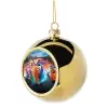 Golden Christmas tree ball ornament 8cm