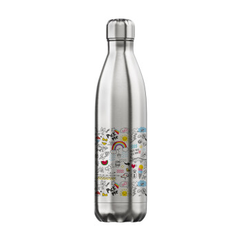 Doodle kids, Inox (Stainless steel) hot metal mug, double wall, 750ml