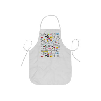 Doodle kids, Ποδιά Σεφ ολόσωμη κοντή  Παιδική (44x62cm)