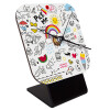 Quartz Wooden table clock with hands (10cm)