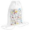 Backpack pouch GYMBAG white (28x40cm)