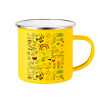 Yellow Enamel Metallic Cup 360ml