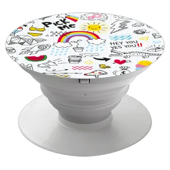 Doodle kids, Phone Holders Stand  Λευκό Βάση Στήριξης Κινητού στο Χέρι