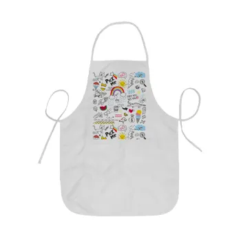 Doodle kids, Ποδιά Σεφ ολόσωμη κοντή  Παιδική (44x62cm)