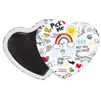 Doodle kids, Μαγνητάκι καρδιά (57x52mm)